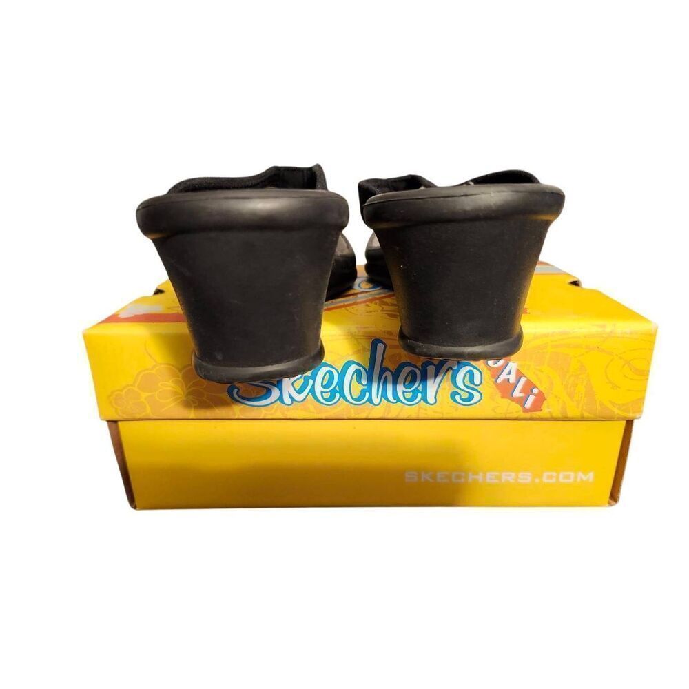 Skechers Cali Rumblers Happy Dayz Wedge Black Sandal Womens Size 9 New In Box - Picture 5 of 6